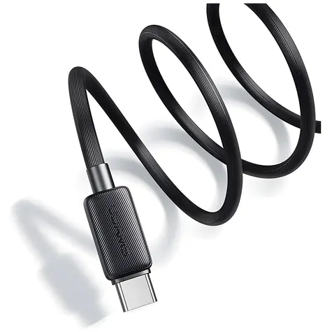 USAMS US-SJ691 KY Series čierna / Nabíjací a dátový kábel / USB-C - USB-C / 60W / 1 m