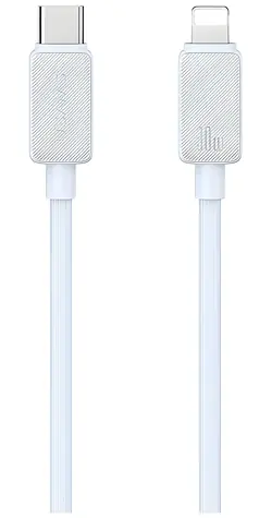 USAMS US-SJ692 biela / Dátový kábel USB-C - Lightning / 1m / 30W / 480 Mbps