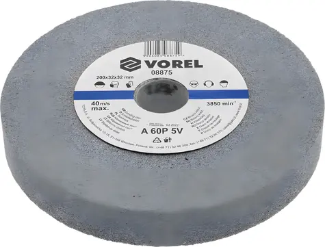Vorel Brúsny kotúč 200x32x32 mm jemný / Brúsny kotúč / Zrnitosť jemná / Max. 3850 ot./min