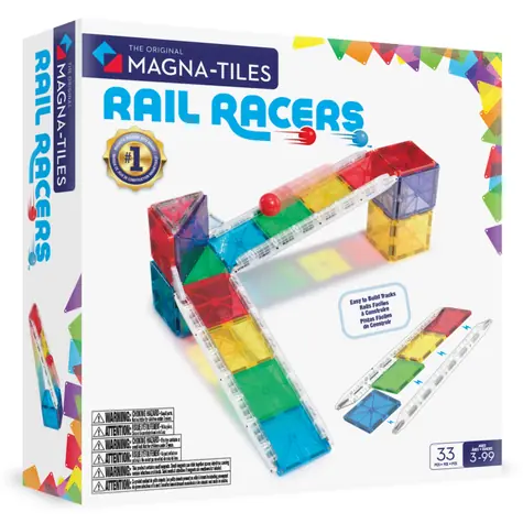 MAGNA-TILES Magnetická stavebnica Rail Racers / 33 dielov / od 3 rokov