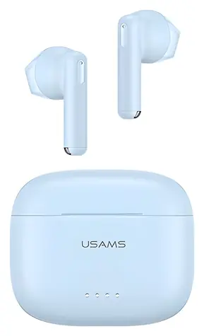 USAMS US14 modrá / Bezdrôtové slúchadlá do uší / Bluetooth 5.3 / ENC mikrofón / herný režim