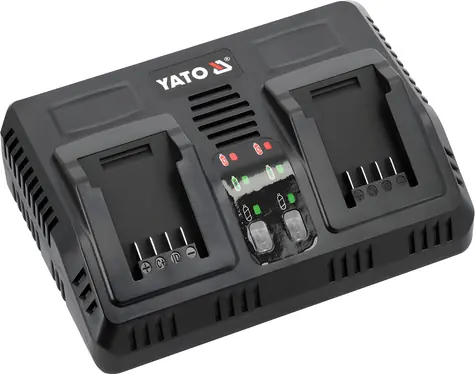 YATO Nabíjačka 2x aku batéria 18 V / Dvojslotová nabíjačka / 2x 18V / 2,2 A / Li- ION