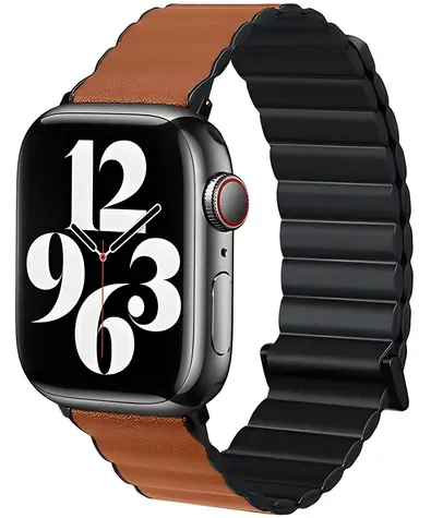 Beline Magnetic Pre čierno-hnedá / Opasok pre Apple Watch / 38/40/41mm / magnetický