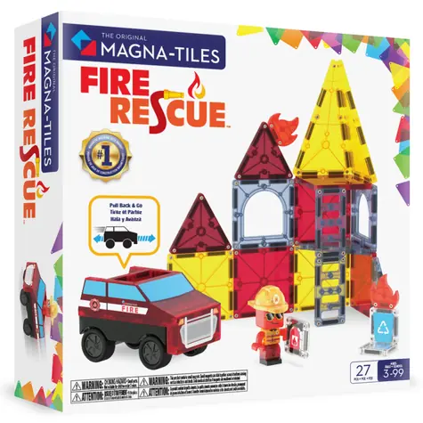 MAGNA-TILES Magnetická stavebnica Fire Rescue / 27 dielov / od 3 rokov