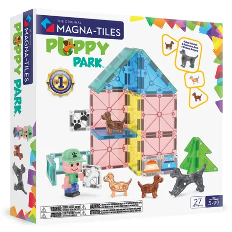 MAGNA-TILES Magnetická stavebnica Puppy Park / 27 dielov / od 3 rokov