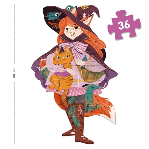 DJECO Obrie puzzle Čarodejnica Lily / 36 dielikov / 100 cm / od 4 rokov
