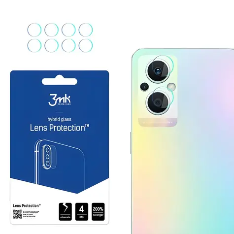 3mk Lens Protection Oppo Reno 7 Lite 5G / Ochranné sklo na fotoaparát / Hybridné sklo / 4 ks