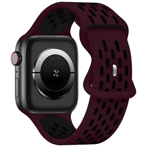 Beline New Sport Silicone bordó-čierny / Športový pásik pre Apple Watch / 38/40/41 mm
