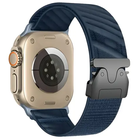 Beline Oblique tmavo modrá / Remienok pre Apple Watch / 42/44/45/49 mm / Nylon