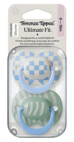 Tommee Tippee Cumlík Ultimate Fit silikónový, Boy / 6-18 mesiacov / 2 ks / bez BPA