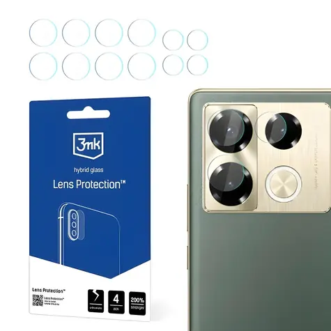 3mk Lens Protection Infinix Note 40 Pro / Sklo na fotoaparát / hybridné sklo / 0,16 mm / 4 ks