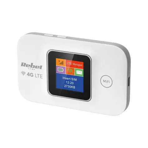 MiFi 4G LTE router biela / Router / Wi-Fi 4 150 Mbps / SIM slot / microSD do 32GB / batéria 5 h