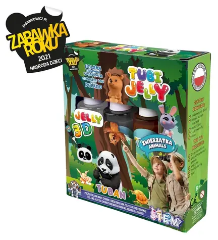 Tuban Tvorivá sada Tubi Jelly Zvieratká / 3 farby