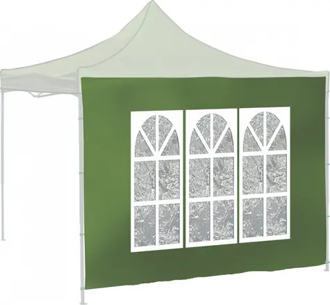 Cattara WINDOW zelená / Bočnice pre párty stan / 2x3 m / 420D / Vodeodolná