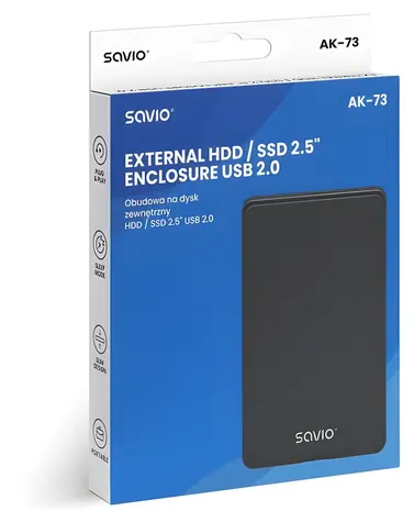 AK-73 Externý box pre HDD/SSD 2.5" / Externý box / USB 2.0