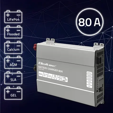 Nabíjačka akumulátorov LiFePO4/AGM/GEL/SLA / 12V / 80A