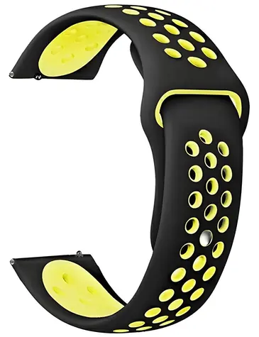 Beline Sport Silicone čierno-žltá / Remienok pre smartwatch / silikónový / 22 mm / univerzálny