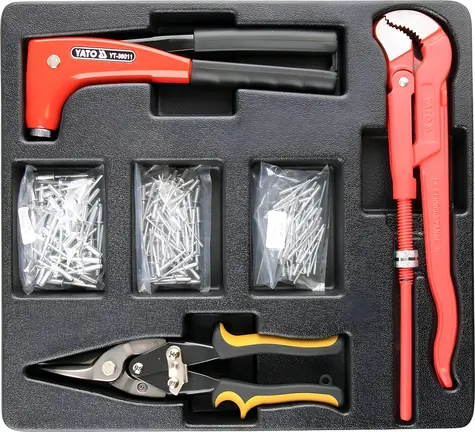 YATO Vložka do zásuvky - kliešte nitovacie / Vložka do zásuvky / 6 ks / hasák 330mm / nožnice na plech / nity