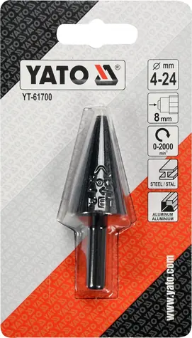 YATO Hrotová rašpľa na kov / Rašpla / O 4-24 mm / stopka 8 mm / HSS