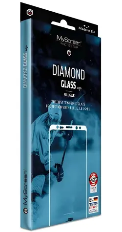 MyScreen DIAMOND GLASS edge Full Glue iPhone XR/11 čierna / Tvrdené ochranné sklo / lepenie cez celý displej / 9H