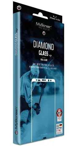 MyScreen Diamond Glass edge Full Glue Oppo A57 4G/5G čierna / Ochranné sklo / 9H / lepenie cez celý displej