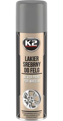 K2 Silver Lacquer for Wheels Rally 500 ml / Lak na ráfiky kolies / Strieborný / Ochrana proti korózii