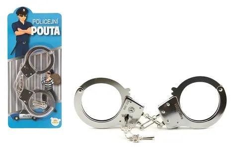Putá policajný kov 17 cm s kľúčom / Hračka / od 3 rokov