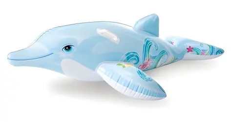 INTEX Nafukovací delfín 58535 / Vodná hračka / 175 × 66 cm / s úchytmi