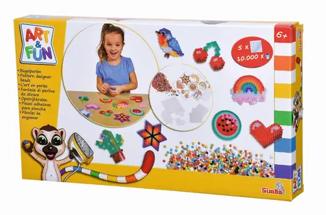 Art&Fun Zažehľovacie korálky 10 000 ks / Zažehľovacie korálky / 5 šablón / od 6 rokov