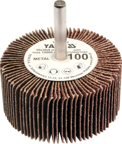YATO Kotúč lamelový radiálny 60x30 / P-40 / s hriadeľom 6 mm