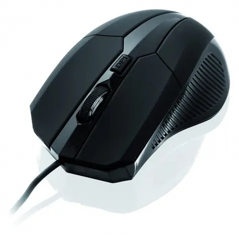 I005 čierna / Laserová myš / USB / 1600 DPI / 3 tlačidlá