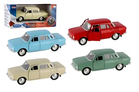 Welly Auto Škoda 100 mix farieb / 1:34 / kov-plast / 11 cm / voľný chod