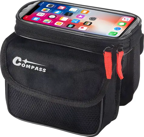 Compass Cyklotaška na rám obojstranná / Taška na bicykel / 2× 0,9 l / vrecko na telefón do 6,7"
