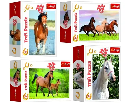 Minipuzzle Kone 4 druhy / Puzzle / 54 dielikov / od 4 rokov