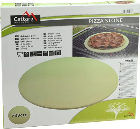 Cattara Grilovací plát PIZZA / Kordierit / O 38 cm / Hrúbka 10 mm