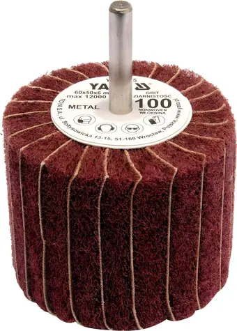YATO Brúsny lamelový kotúč / Radiálny 60x50 mm / Priemer stopky 6 mm / Zrnitosť 60