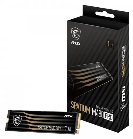 MSI SPATIUM M480 PRE 1TB / SSD / M.2 2280 / PCIe 4.0 x4 NVMe / R: 7400 MB/s / W: 6000 MB/s
