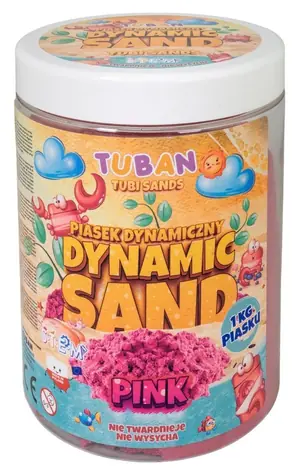 Tuban Kinetický piesok ružový / 1 kg / kreatívna modelovacia hmota pre deti