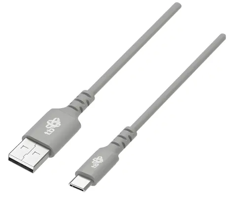 USB-C - USB-A kábel silikónový 1 m šedá / Dátový kábel / Quick Charge