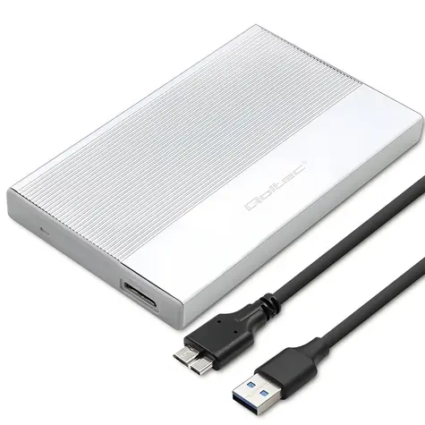 Externý rámček pre 2.5" SSD/HDD disk strieborný / Rámček / SATA / USB 3.0 / 5 Gb/s / do 2TB