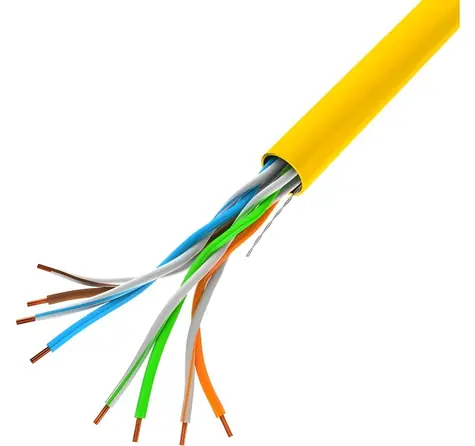 UTP kábel Cat5e LCU5-12CU-0305-Y žltý / Inštalačný kábel / drôt CU / 305 m / 100 MHz / AWG24