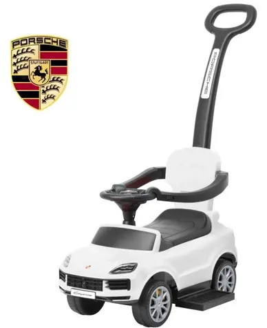 Milly Mally Odrážadlo Porsche Cayenne biele / S rodičovskou vodiacou tyčou