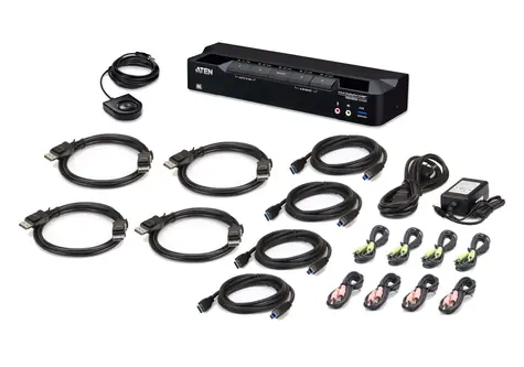 KVMP prepínač 4- Port USB 3.0 8K DisplayPort / KVM prepínač / 4 porty / DisplayPort 8K / USB 3.0