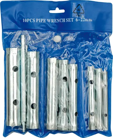 Vorel Kľúče rúrkové súprava 10 ks / 6-22 mm / Uhlíková oceľ / 2x vratidlo