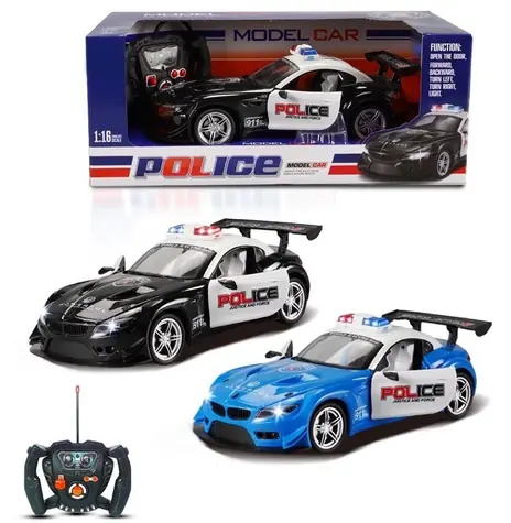 Autíčko polícia R/C so svetlom, otváracie dvere / Auto