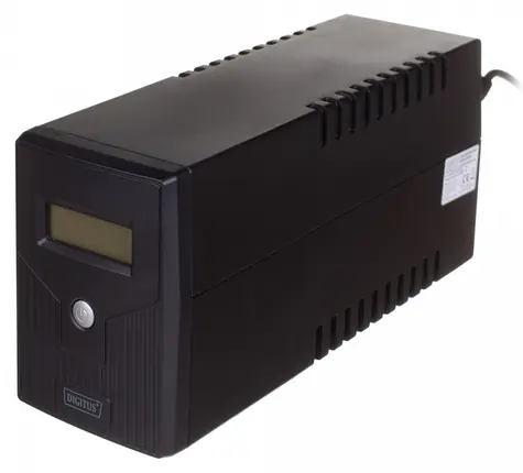 Digitus UPS Line-Interactive 600VA/360W / Záložný zdroj UPS / 1x12V/7Ah / AVR / 2x Schuko / USB / RJ11 / LCD