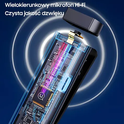 USAMS US-ZB243 / Bezdrôtový klopový mikrofón / ENC / 2.4GHz / USB-C