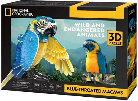 CubicFun 3D puzzle Papagáj ara / 88 dielikov
