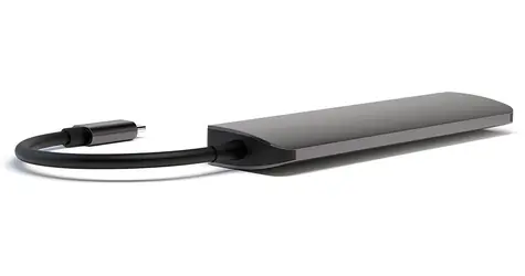 4smarts HUB 6v1 USB-C DeX sivá / USB-C / 2x USB-A 3.0 / HDMI 4K / SD / MicroSD / PD 100W