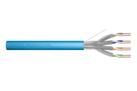 Digitus CAT 6A U/FTP modrá / Inštalačný kábel / drôt AWG 23/1 / LSOH / Dca / 100 m